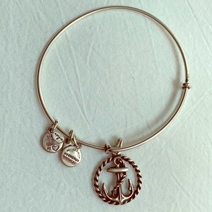 Silver Alex and Ani anchor bracelet